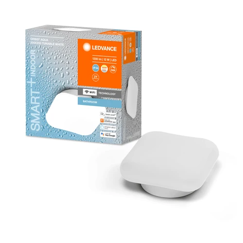 LEDVANCE Wifi SMART+ ORBIS LED AQUA plafonnier salle de bain 20x20cm Tunable Blanc 12W / 3000-6500K