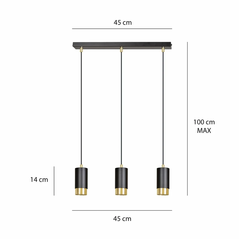 Fumiko 3 Bl/Gold
