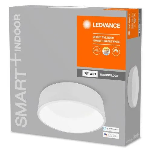 LEDVANCE Wifi SMART+ Orbis Cylindre Plafonnier LED Tunable Blanc 45cm 24W / 3000-6500K