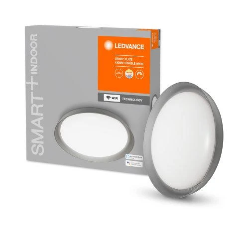 LEDVANCE Wifi SMART+ Orbis Plate Plafonnier LED Tunable Blanc 43cm 24W / 3000-6500K Gris