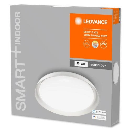 LEDVANCE Wifi SMART+ Orbis Plate Plafonnier LED Tunable Blanc 43cm 24W / 3000-6500K Blanc