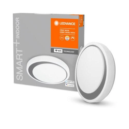 LEDVANCE Wifi SMART+ Orbis Moon Plafonnier LED Tunable Blanc 48cm 32W / 3000-6500K Gris