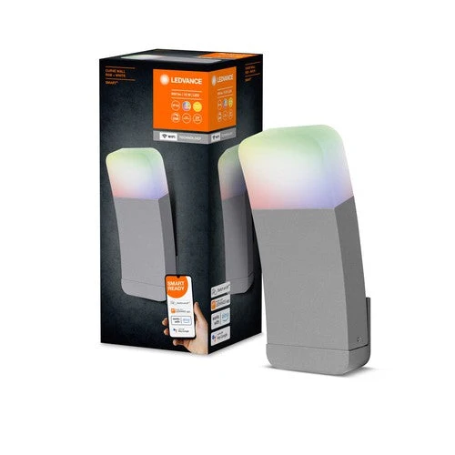 LEDVANCE Wifi SMART+ Outdoor Curve Applique LED RGBW multicolore 9W gris clair