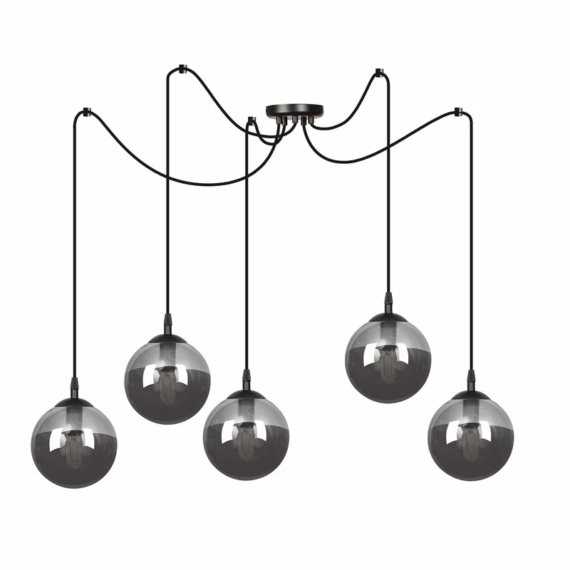 Suspension Boule Verre Noir