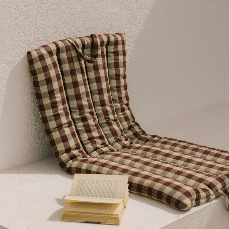 Ferm Living Bothy Check Folding Mat - Cinnamon/Green
