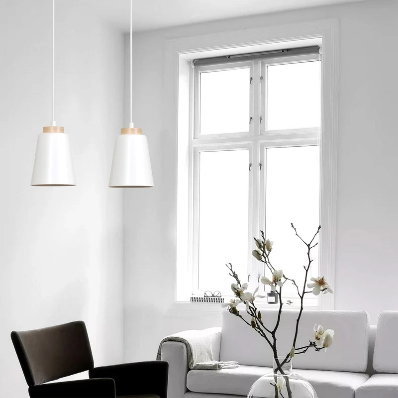 Luminaire Bois Et Blanc