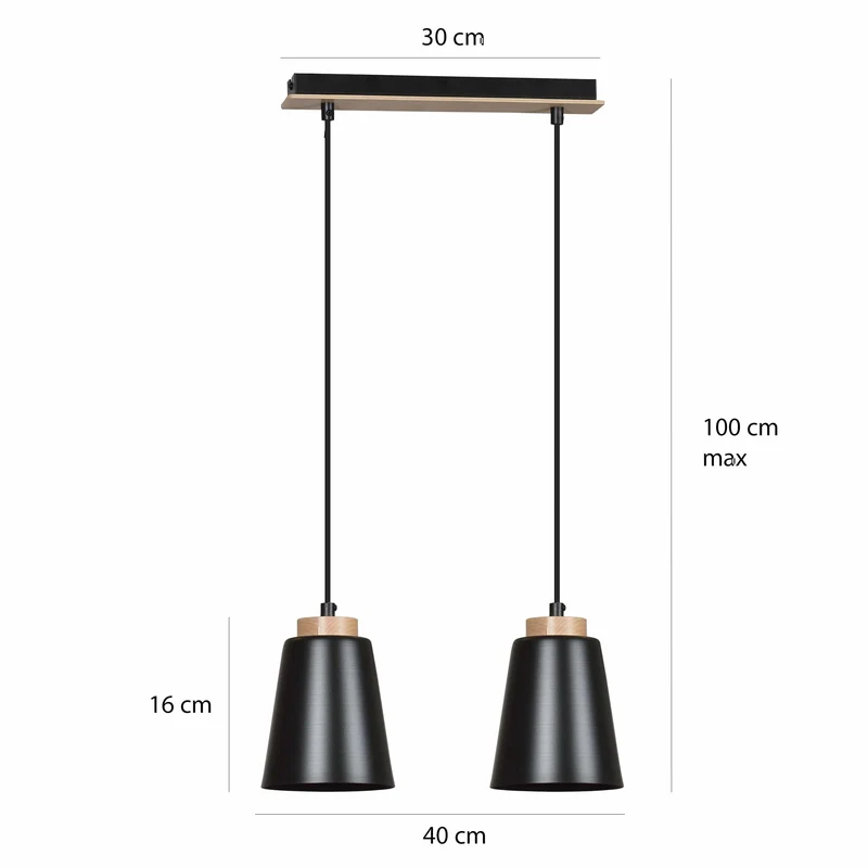 Suspension Vintage Noir