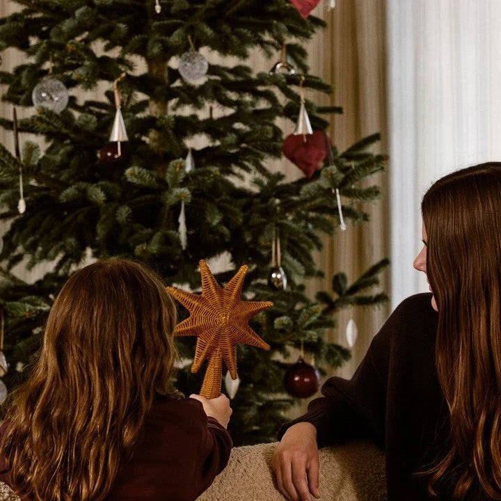 Ferm Living Rattan Christmas Tree Top Star