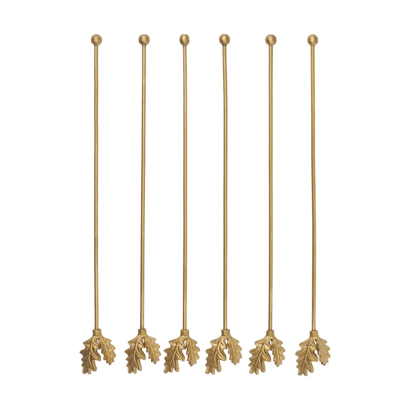 Ferm Living Oak Leaf Stir Sticks Long - Set of 6