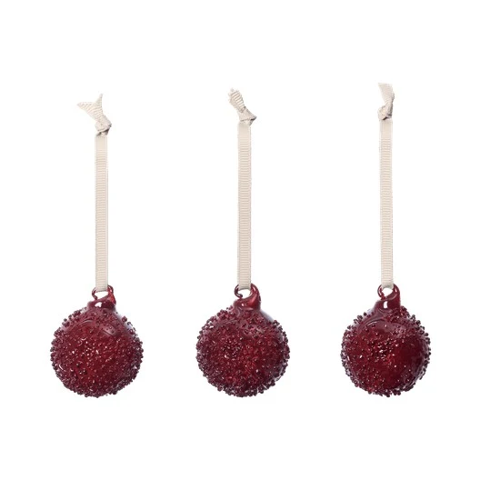Ferm Living Flurry Glass Baubles - Set of 3