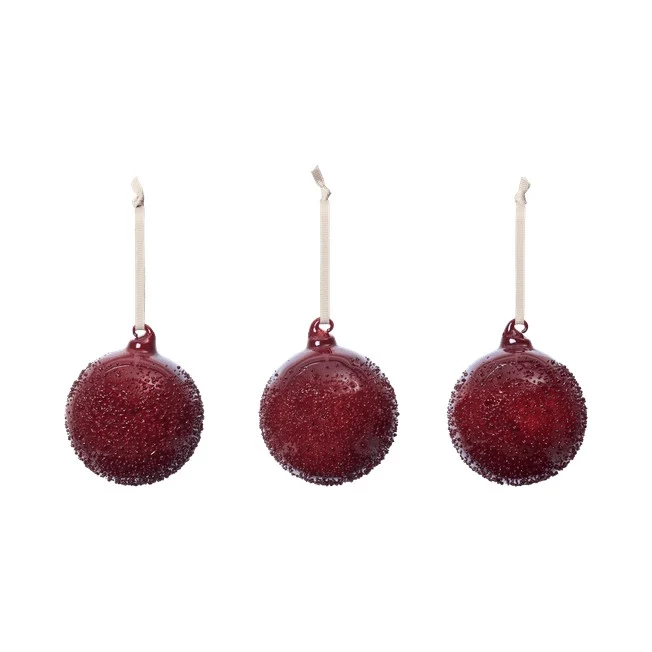 Ferm Living Flurry Glass Baubles - Set of 3
