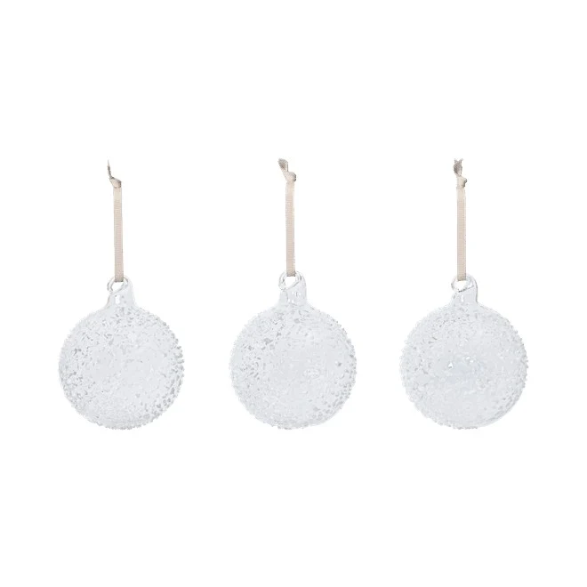 Ferm Living Flurry Glass Baubles - Set of 3