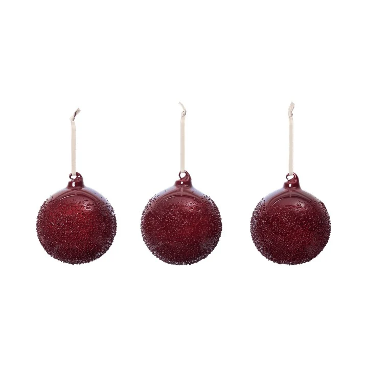 Ferm Living Flurry Glass Baubles - Set of 3