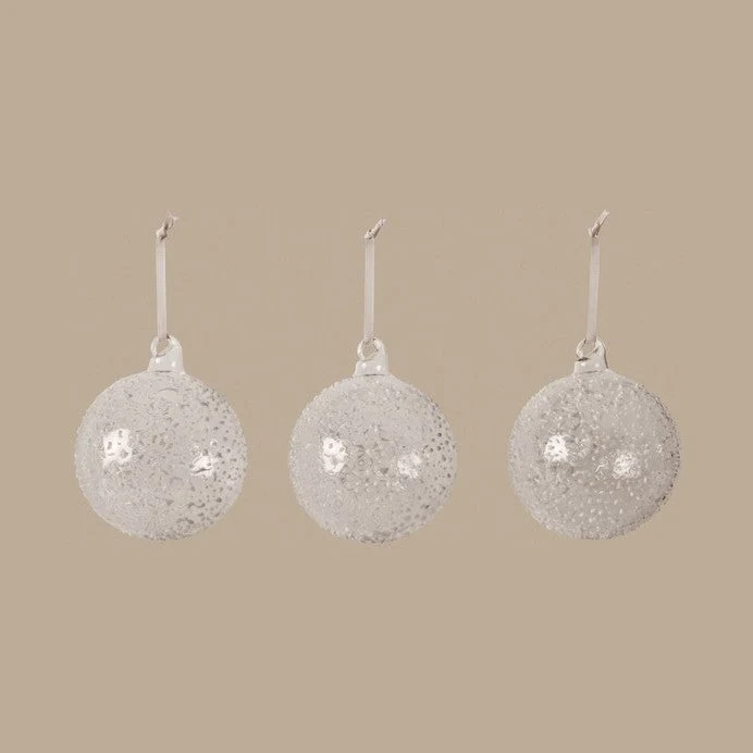 Ferm Living Flurry Glass Baubles - Set of 3