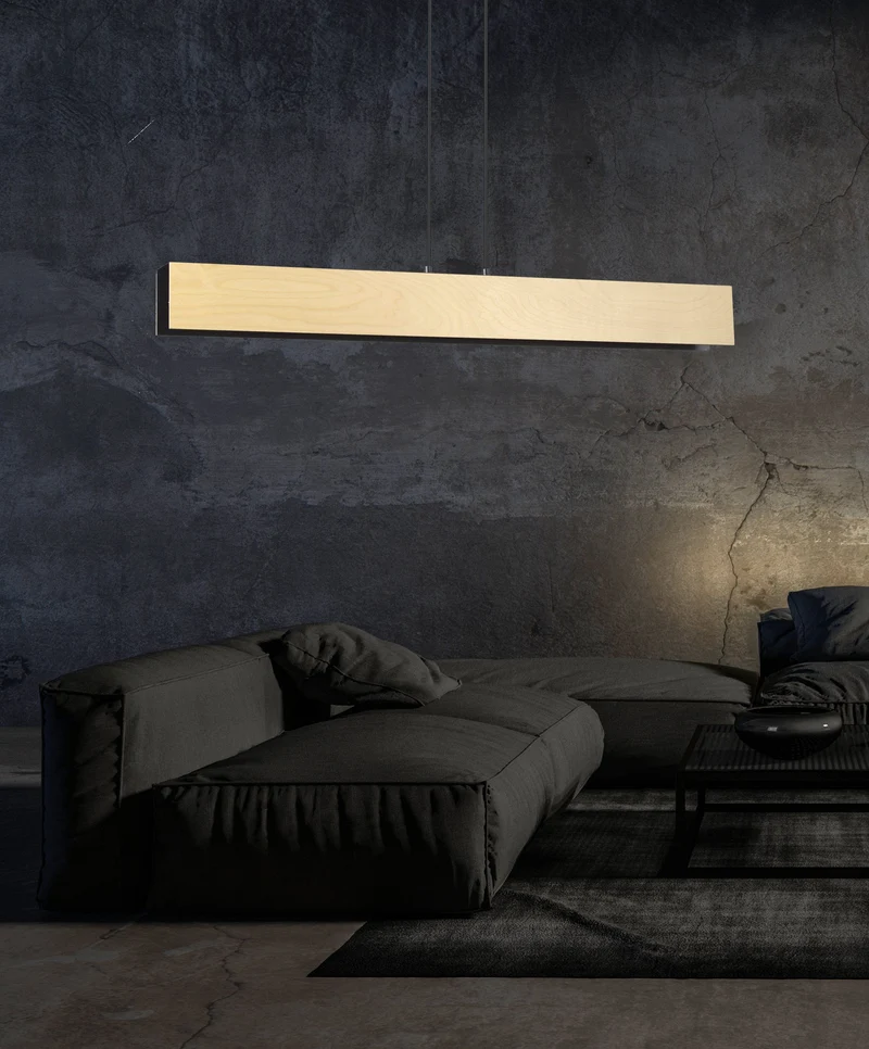 Suspension Industriel Bois Et Metal