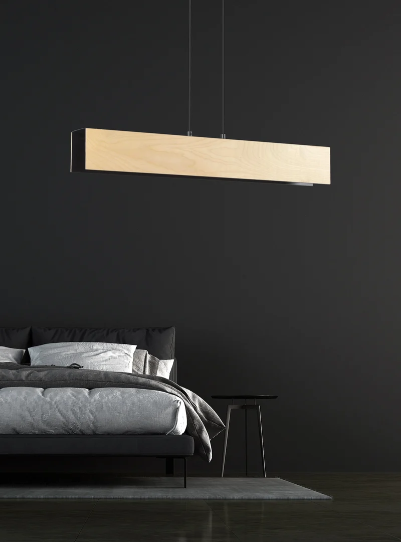 Suspension Luminaire Industriel Bois