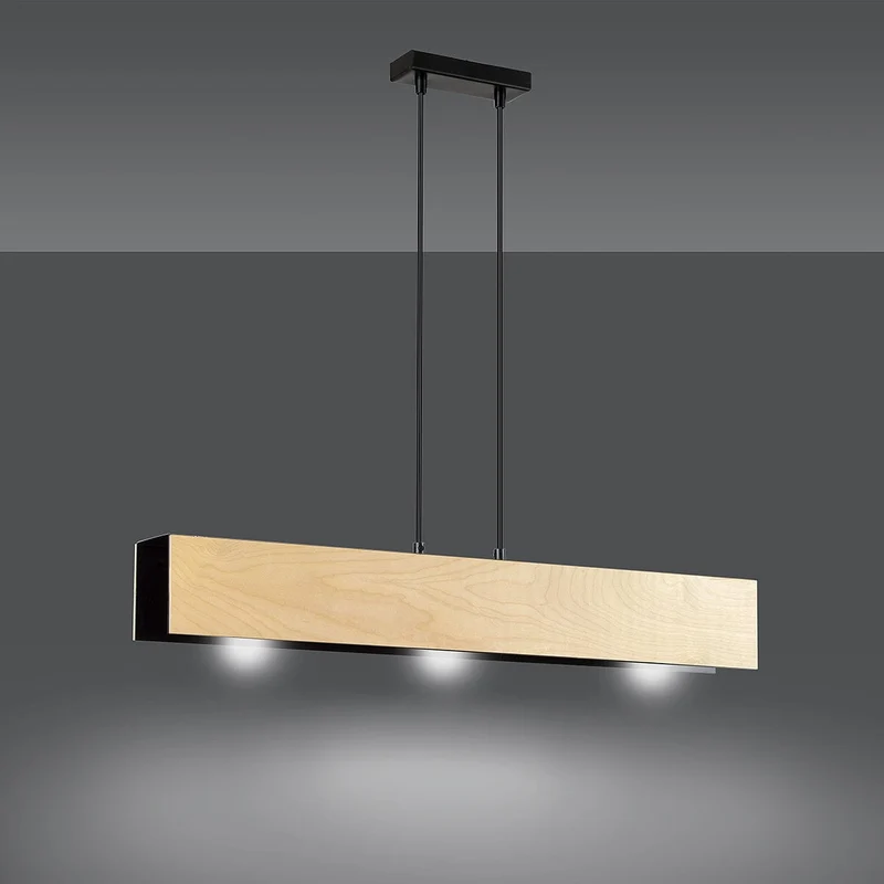 Suspension Luminaire Industriel Bois
