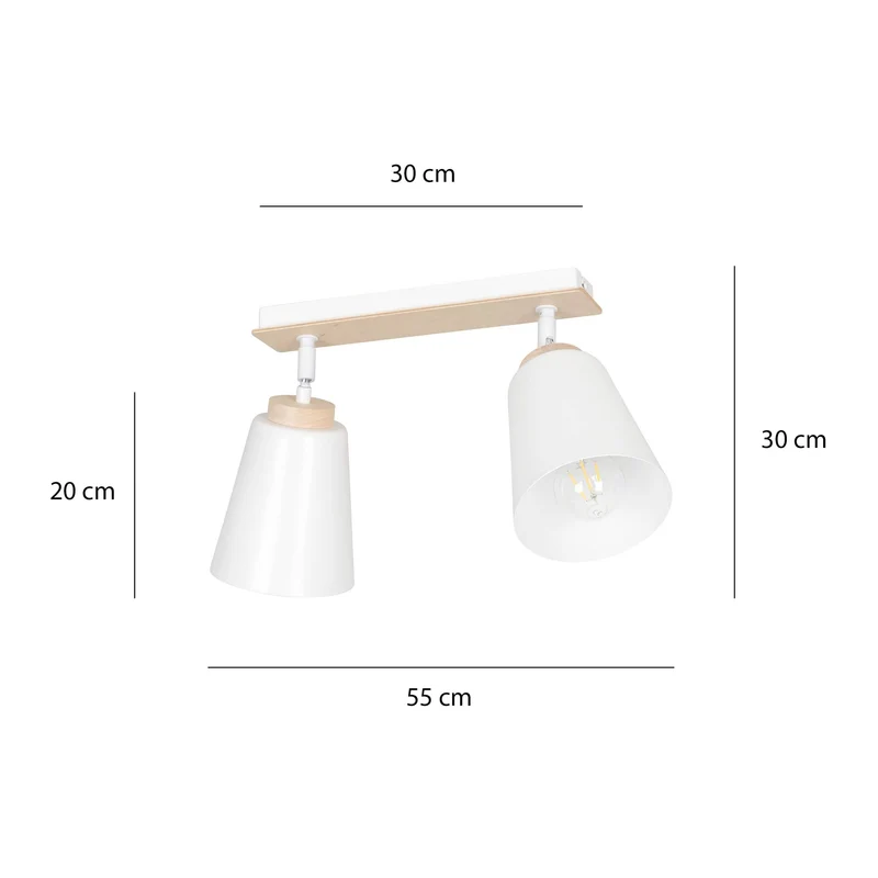 Plafonnier Blanc Et Bois