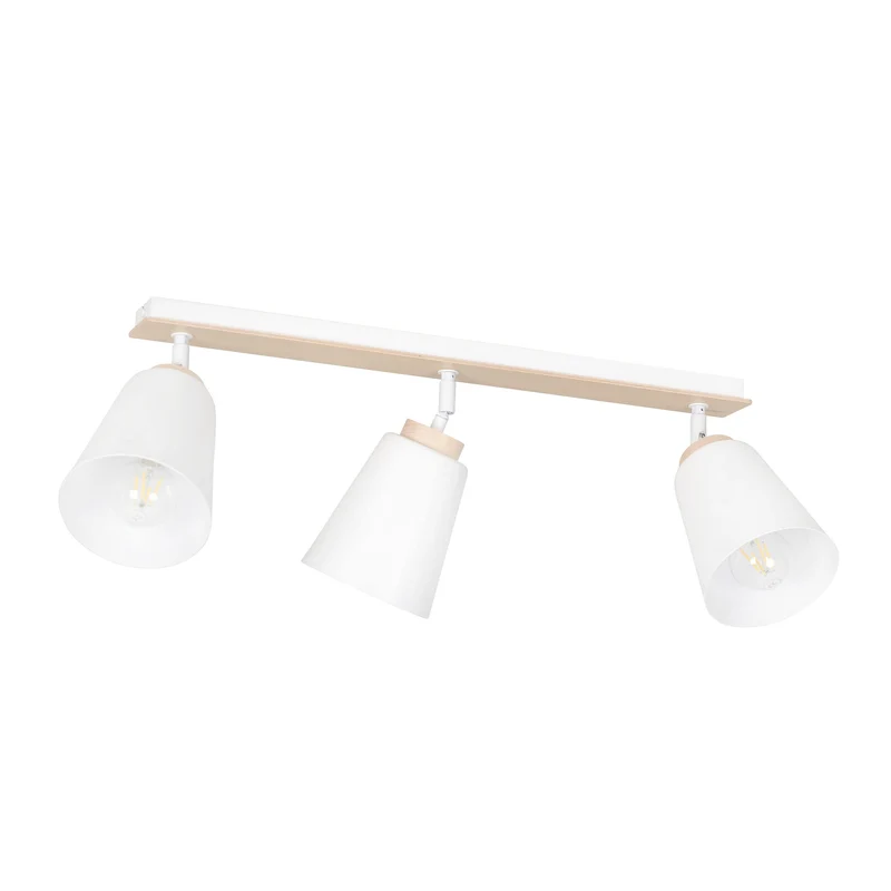 Plafonnier Bois Et Blanc
