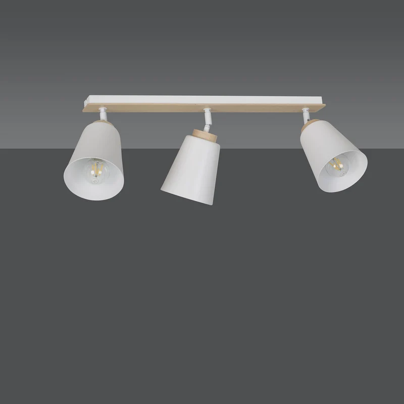 Plafonnier Bois Et Blanc