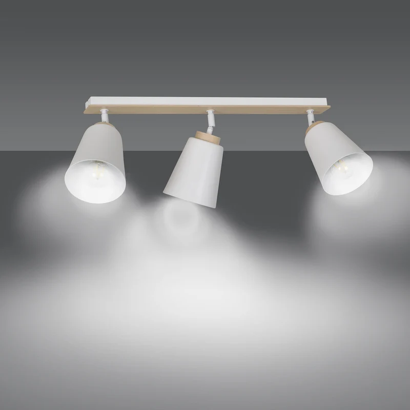 Plafonnier Bois Et Blanc