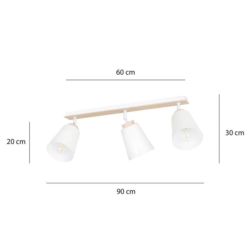 Plafonnier Bois Et Blanc