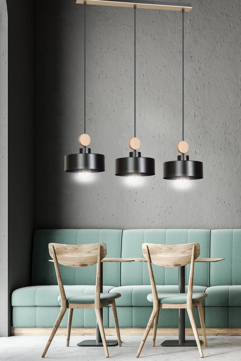 Suspension Luminaire Bois Et Metal