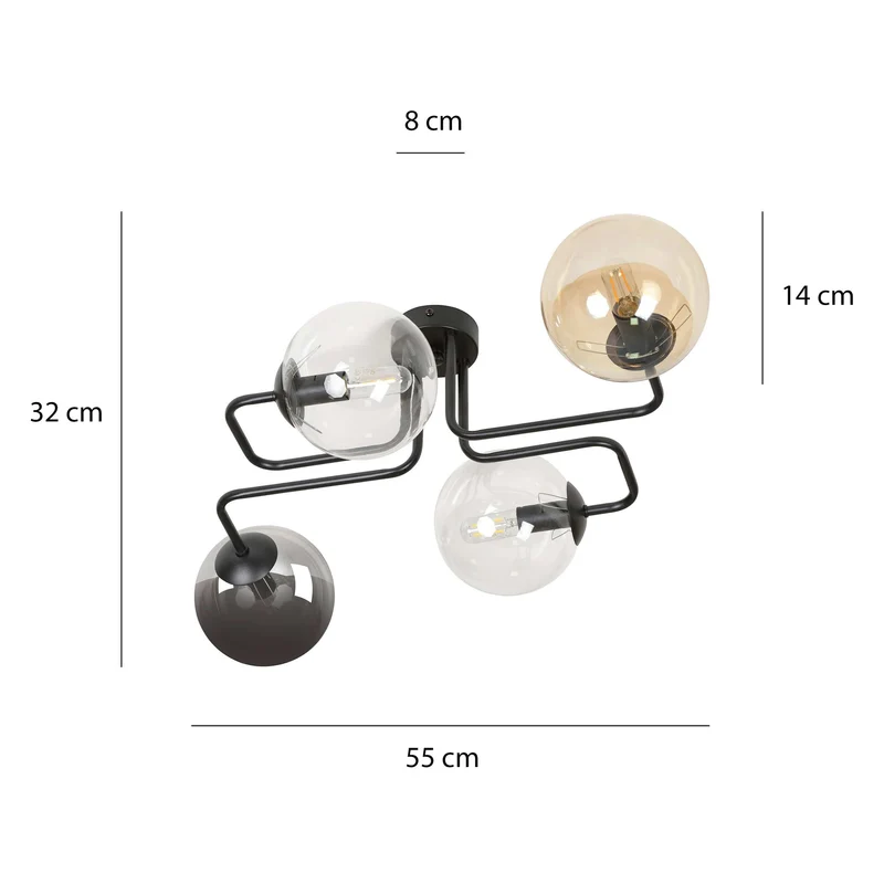 Plafonnier 4 Boules