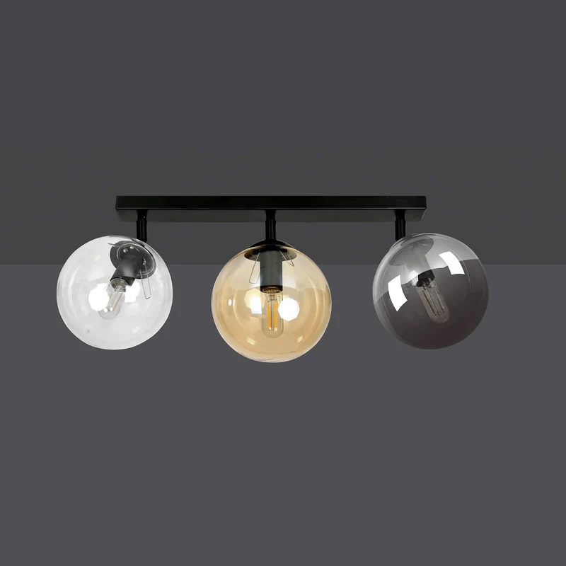 Plafonnier 3 Boules Verre