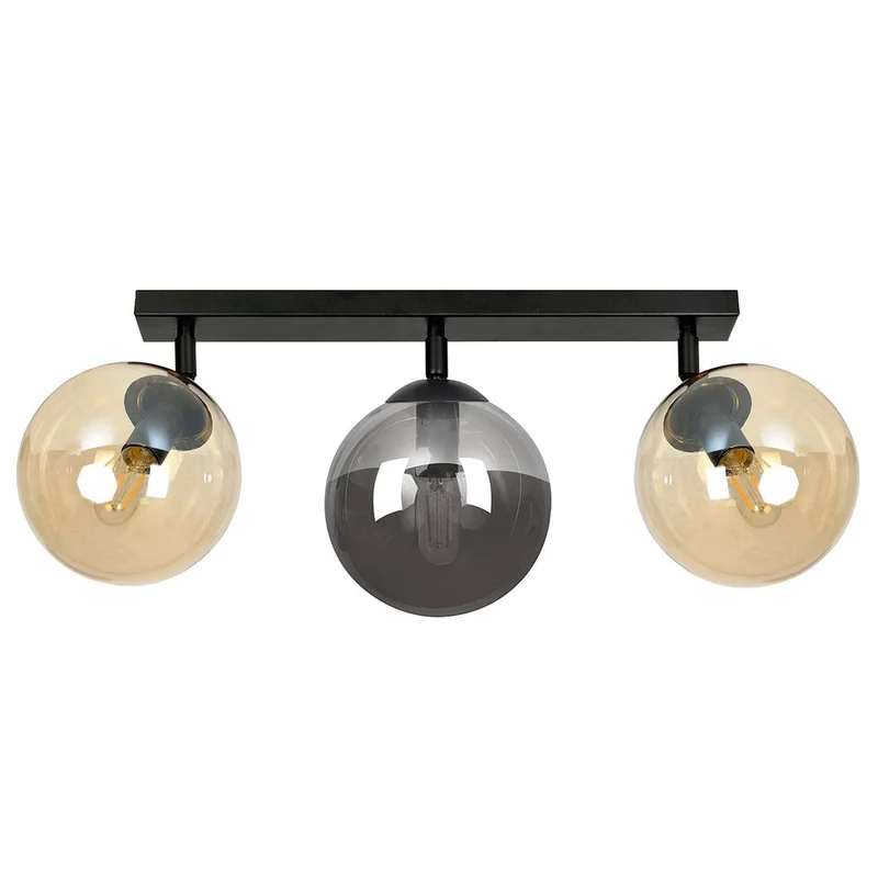 Plafonnier 3 Boules Verre