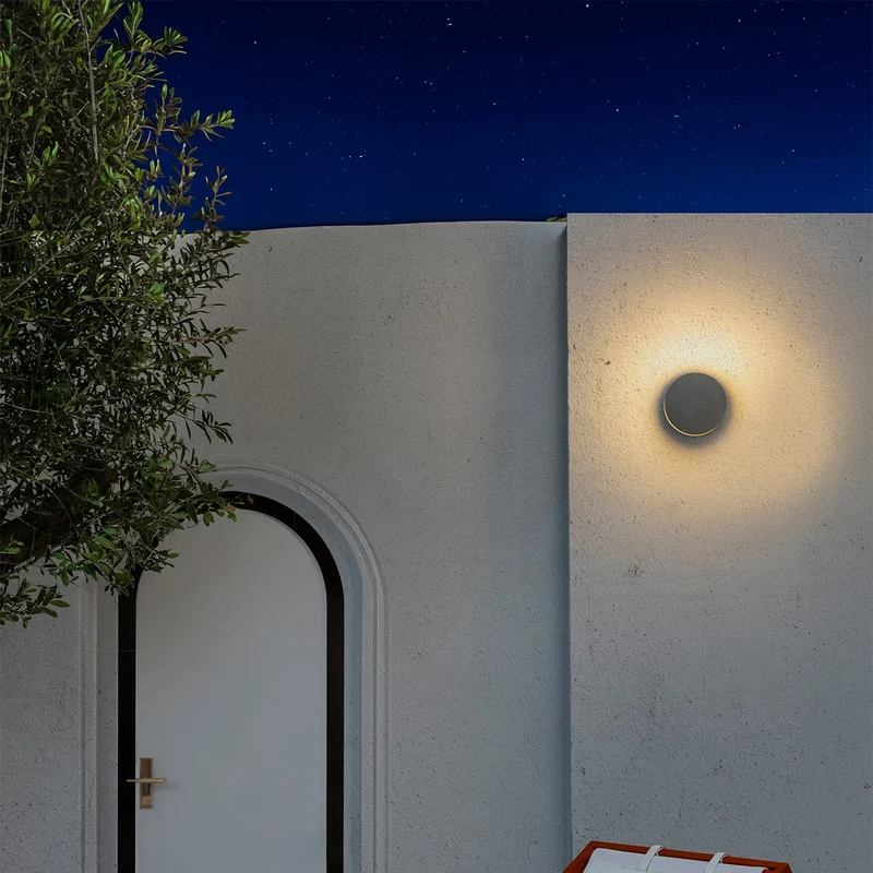 Faro Block 135 Grey Outdoor Wall Lamp
