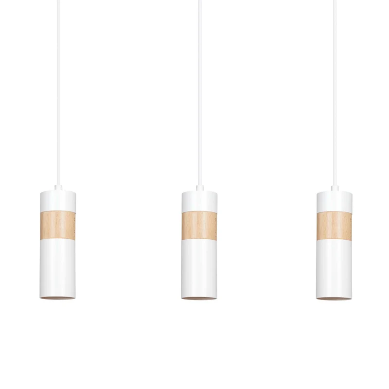 Suspension Scandinave Bois Et Blanc