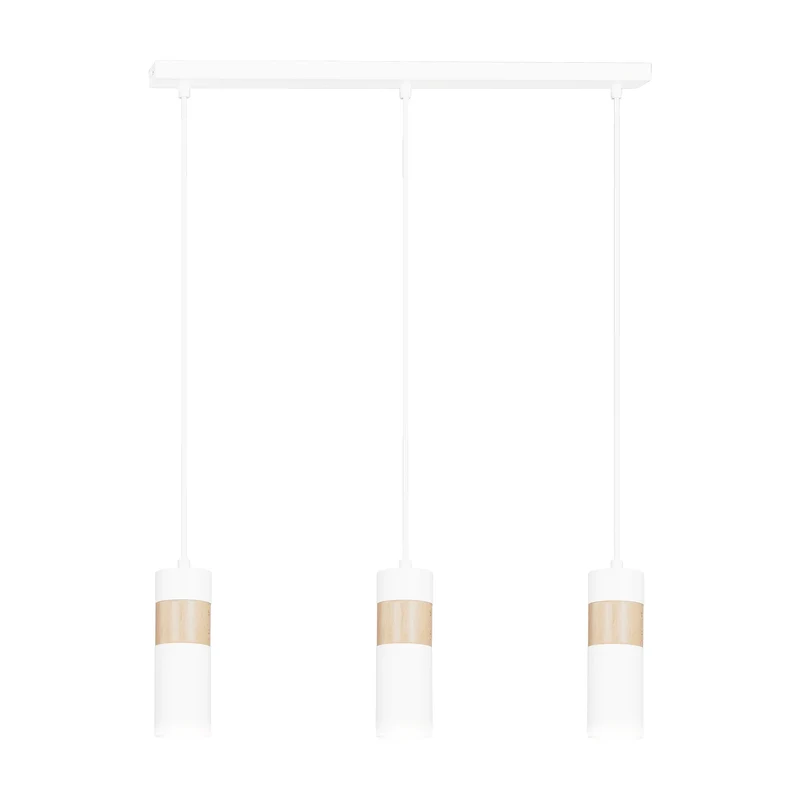 Suspension Scandinave Bois Et Blanc