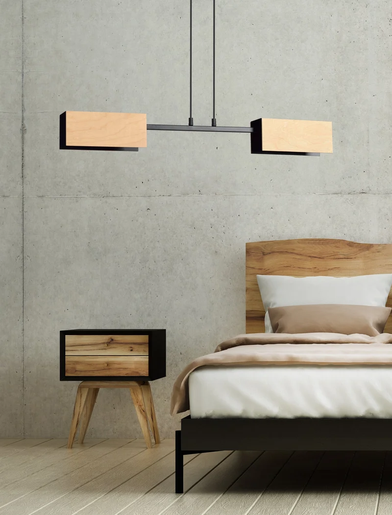 Suspension Industrielle Bois