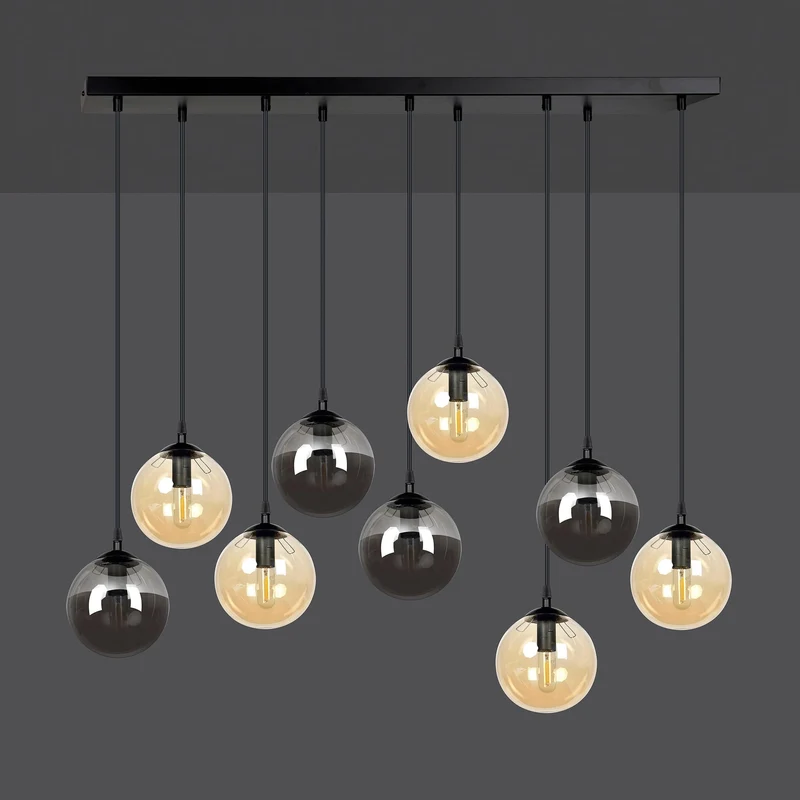 Suspension Verre Et Metal