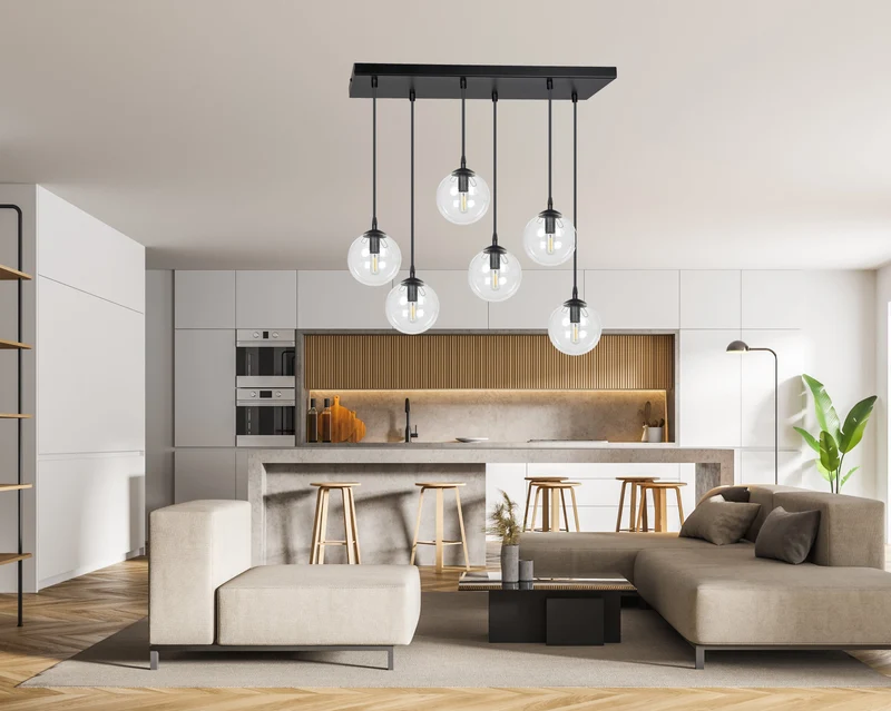 Luminaire Suspension 6 Ampoules