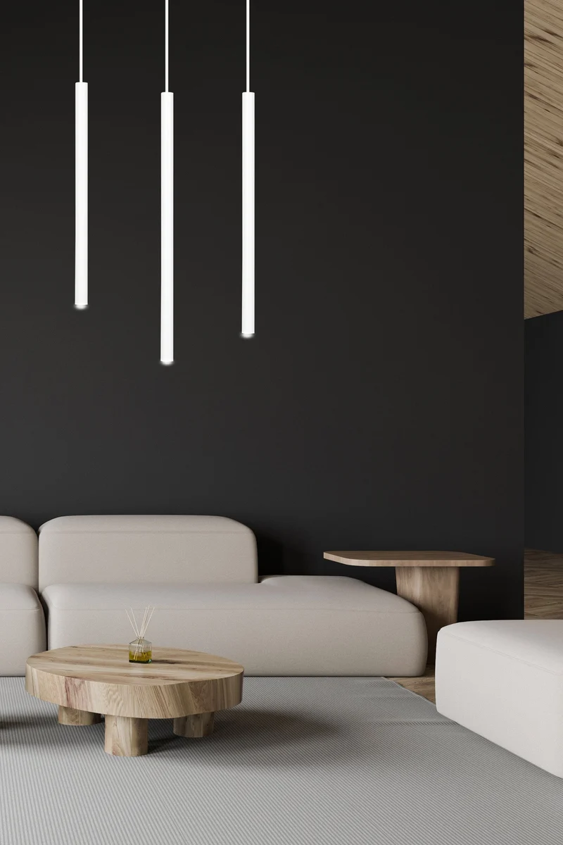 3 Suspension Filaire Blanc Cuisine