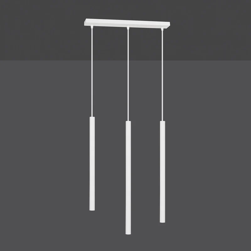 3 Suspension Filaire Blanc Cuisine