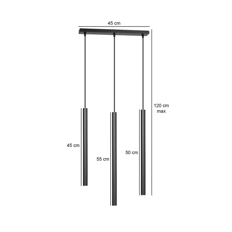 Luminaire Noir Suspension