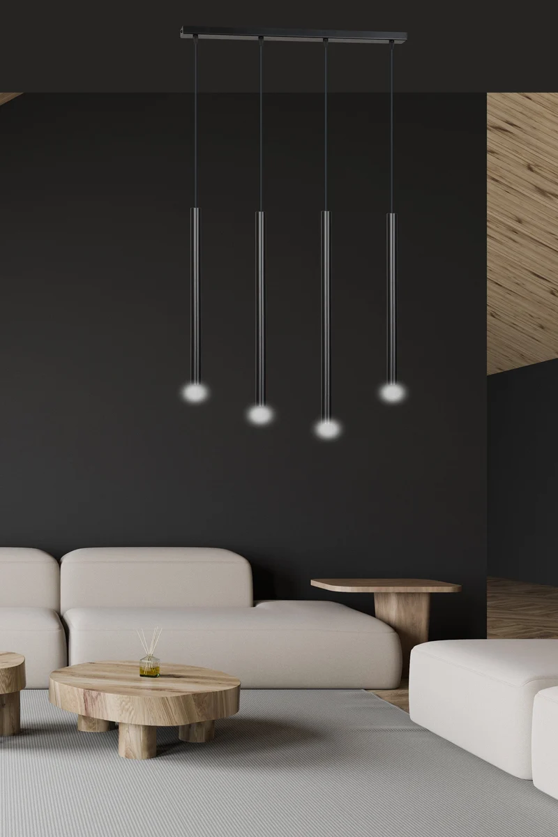 Luminaire Tube Noir