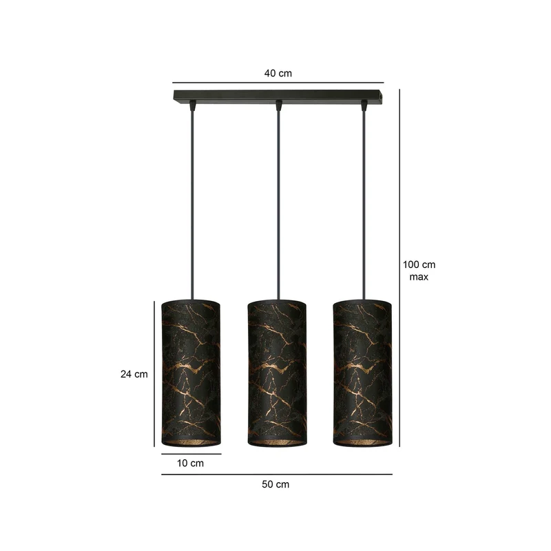 Karli 3 Bl Marbel Black