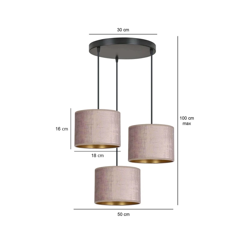 Suspension Luminaire Rose Poudré
