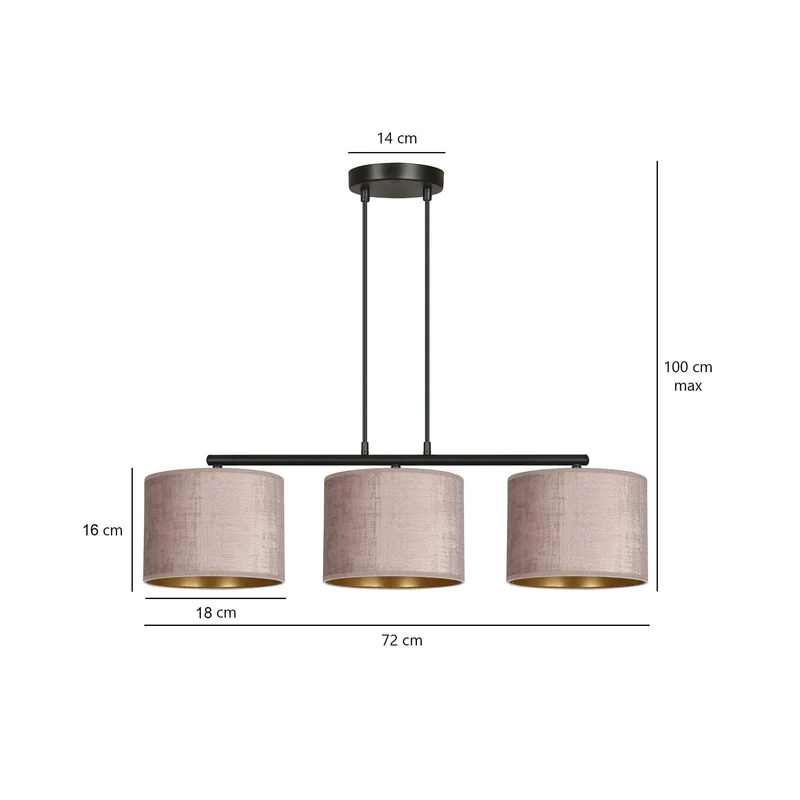 Suspension Luminaire Rose Pale