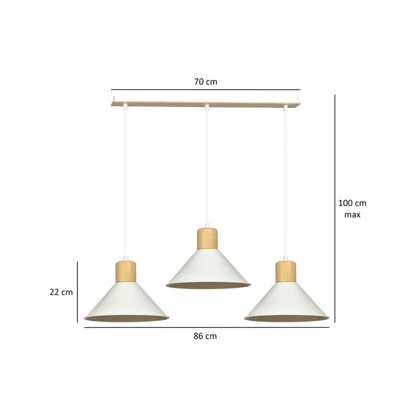 Luminaire Blanc Bois