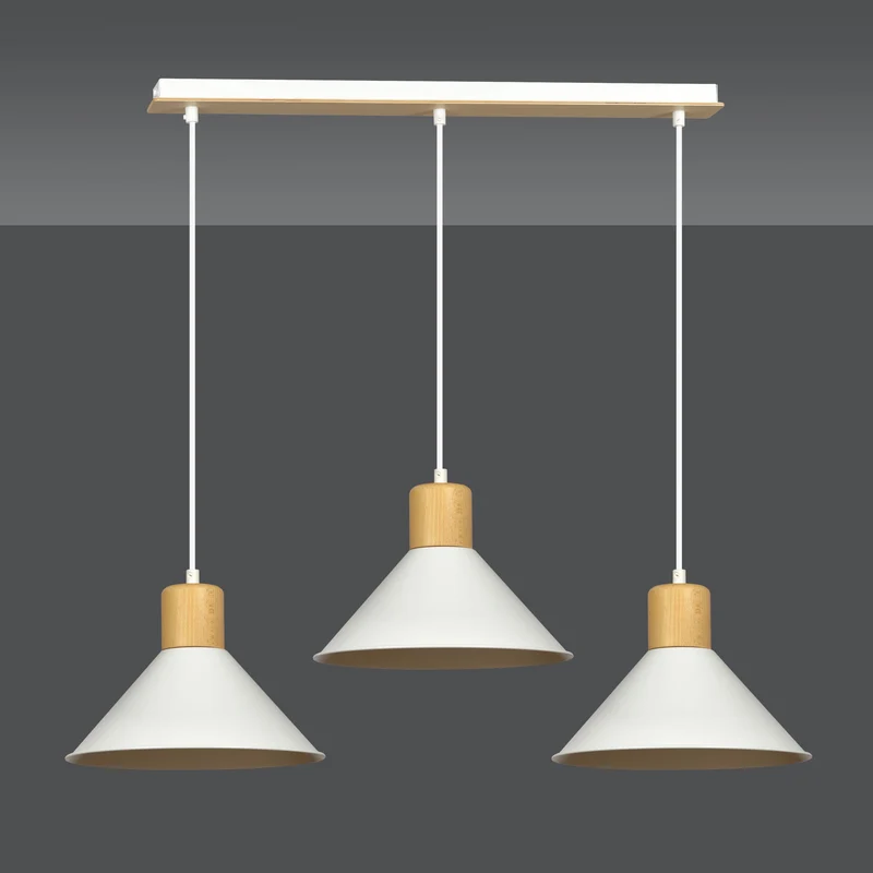 Luminaire Blanc Bois