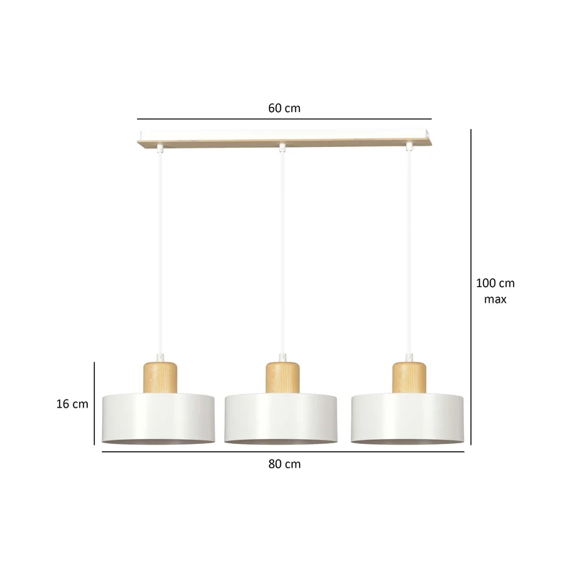 Suspension Luminaire Bois Et Blanc