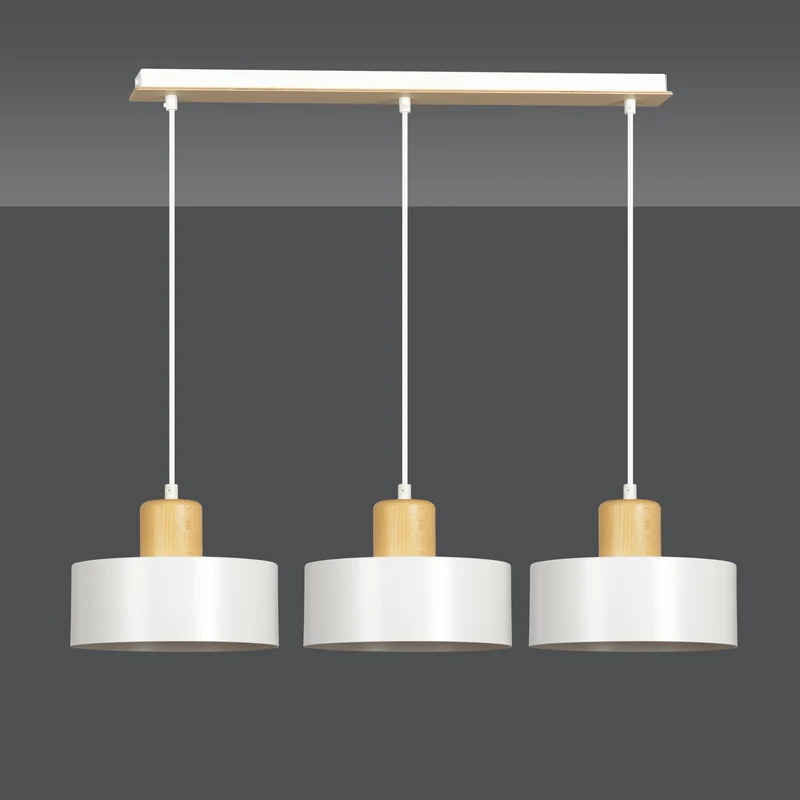 Suspension Luminaire Bois Et Blanc