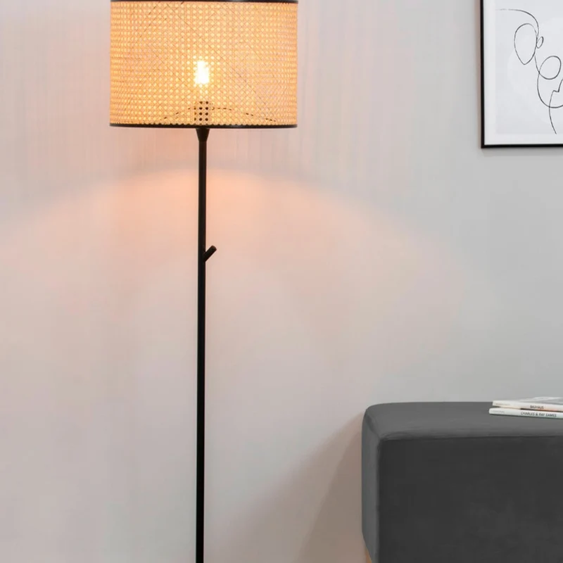 Faro Mambo Rattan Floor Lamp