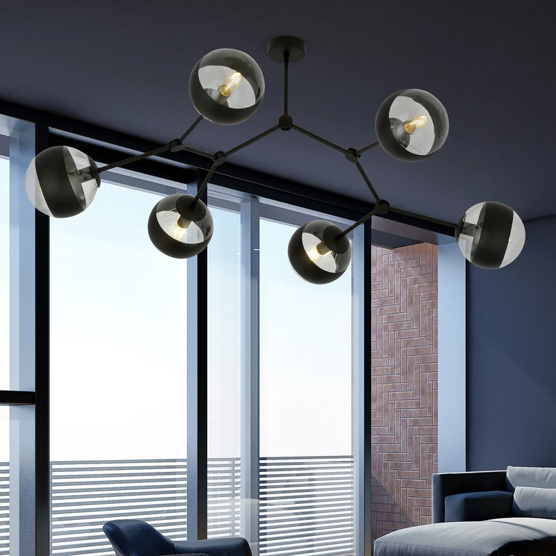 Plafonnier Moderne Noir