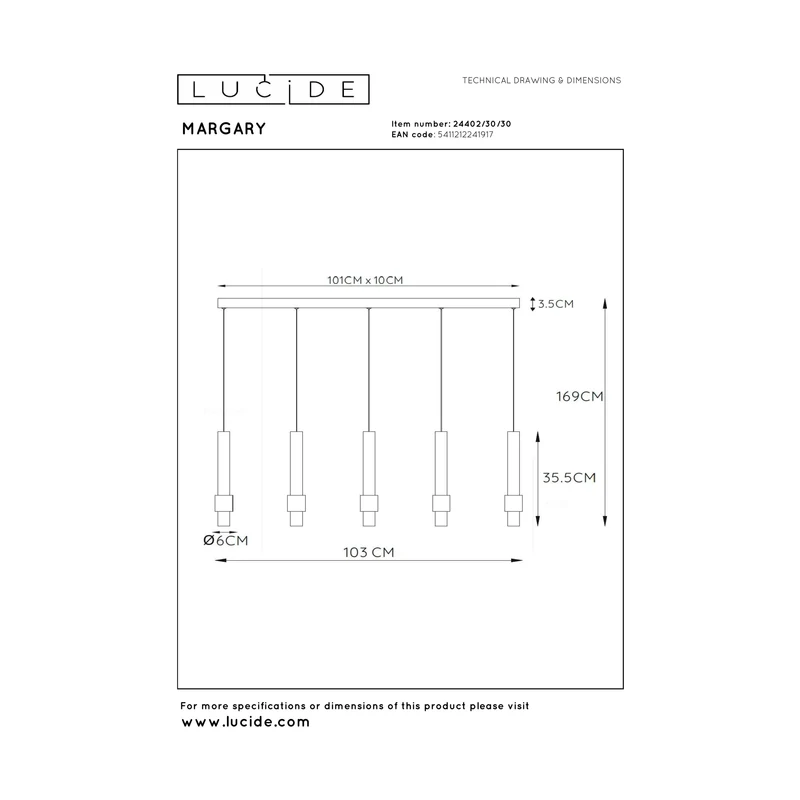 Lucide Margary Pendant Light
